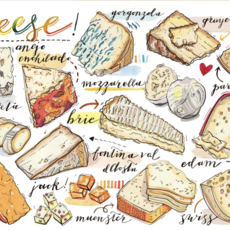LouPaper Cheese Print Horizontal (11x14)