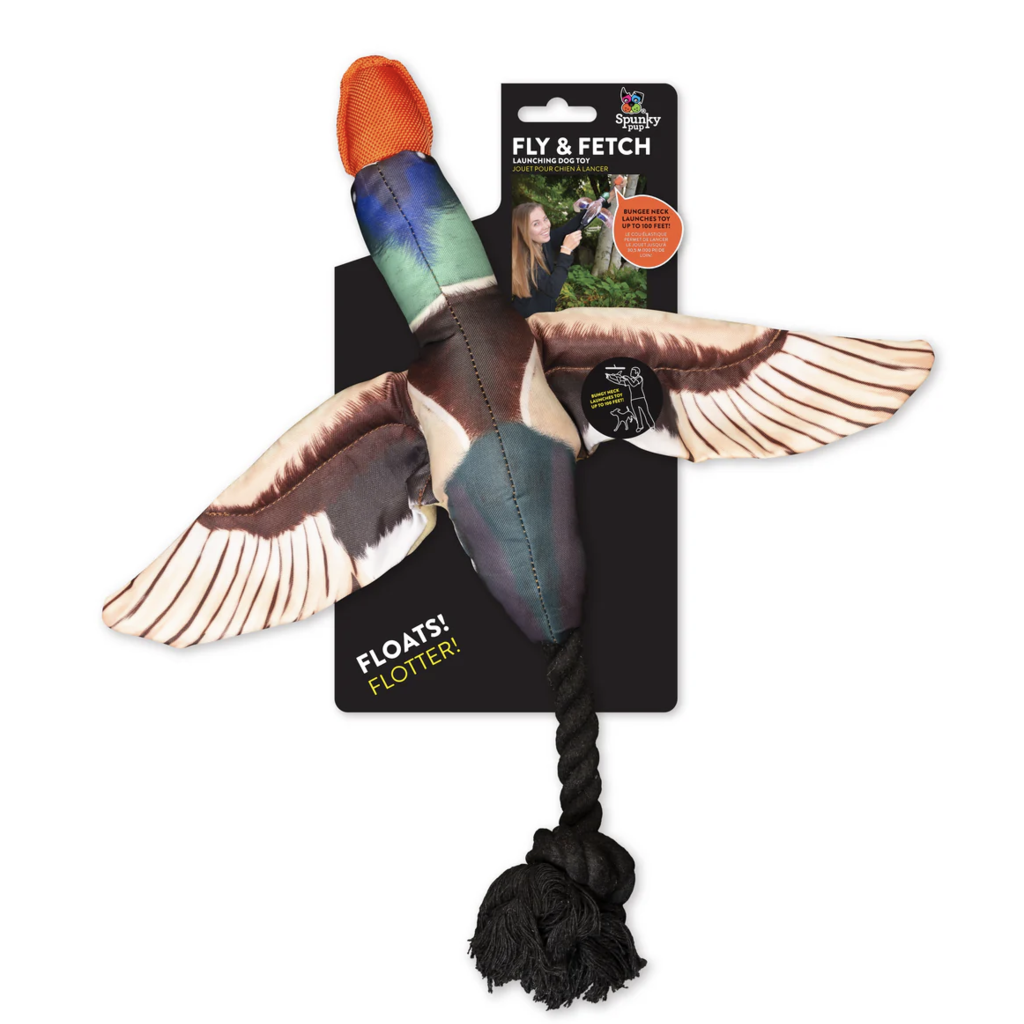 Spunky Pup Dog Toys Fly & Fetch Launching Toy - Duck