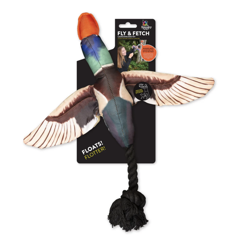 Spunky Pup Dog Toys Fly & Fetch Launching Toy - Duck
