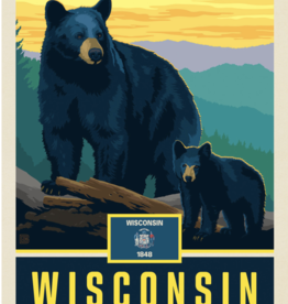 Anderson Design Group Wisconsin State Pride: Black Bears 11x14 Print