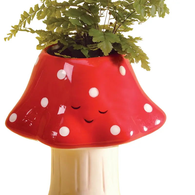 streamline Kawaii Mushroom Planter - Tall