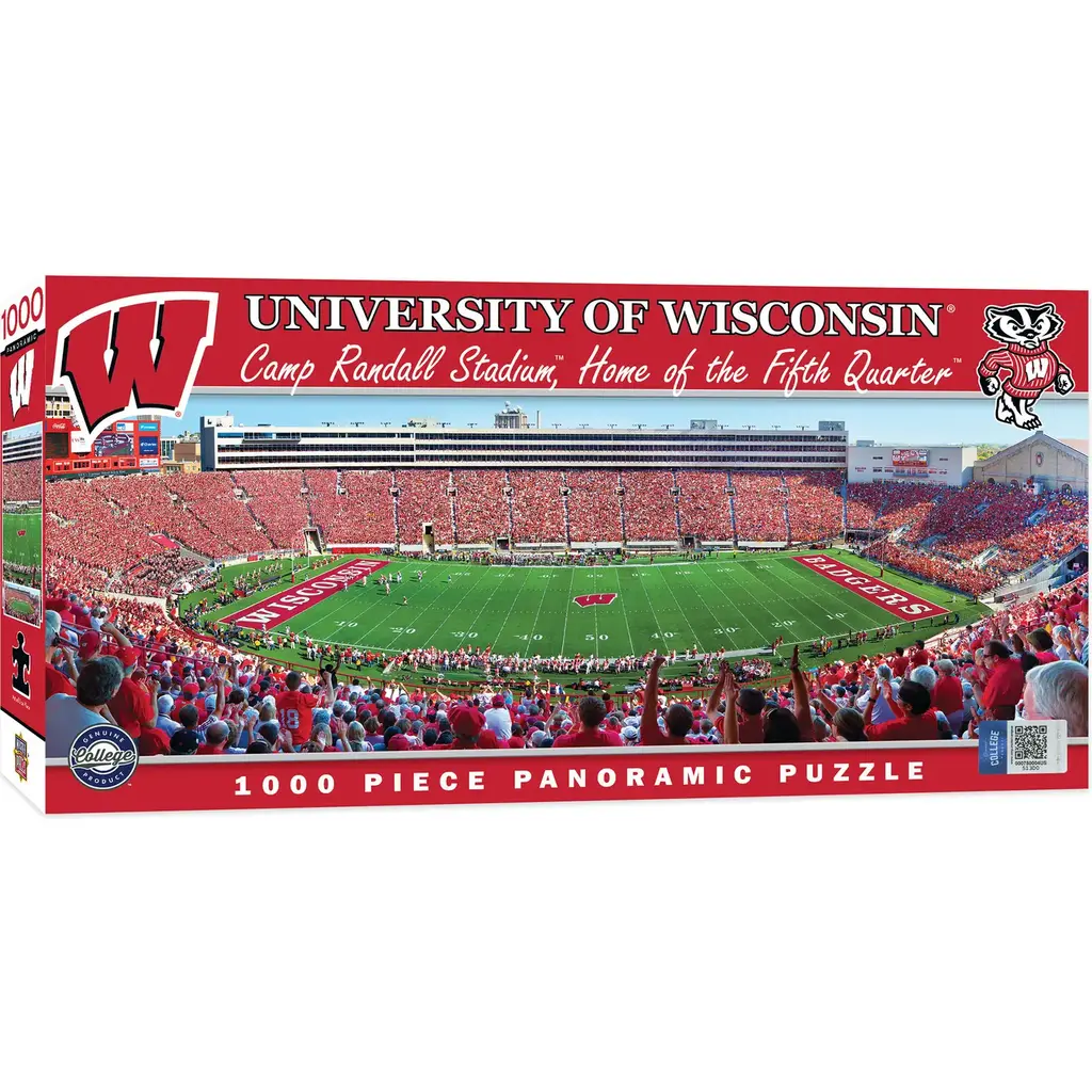 Masterpieces Puzzle Wisconsin Badgers Camp Randall Panoramic Puzzle 1000pc