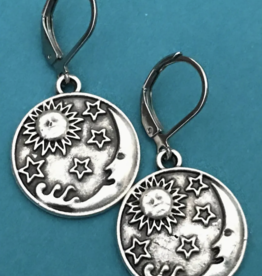 Dreamspirits Silver Moon and Sun Earrings