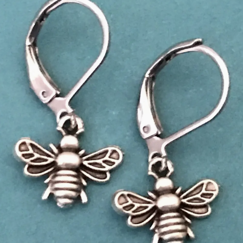 Dreamspirits Silver Tiny Bee Earrings