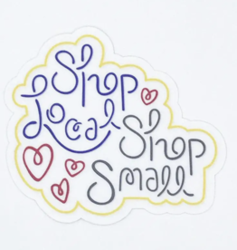 Sunny Day Designs Shop Local and Small Sticker