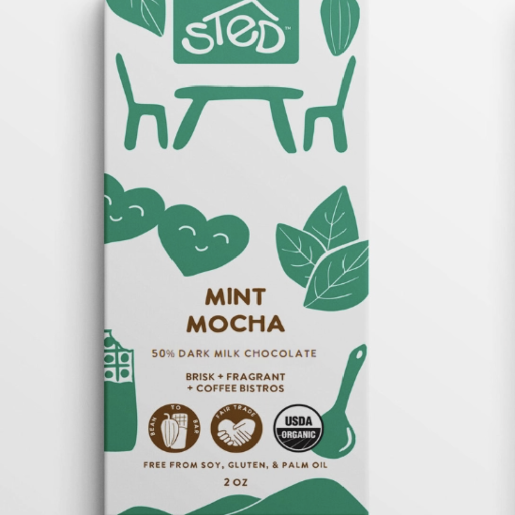 Sted Foods Sted - Mint Mocha Chocolate Bar
