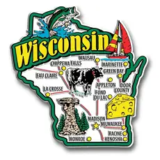 7 Star (Faire) Wisconsin Jumbo State Magnet