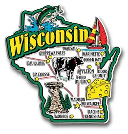 7 Star (Faire) Wisconsin Jumbo State Magnet