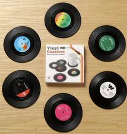 Gift Republic Retro Vinyl Coasters