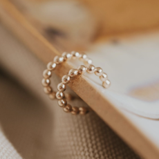 Hello Adorn Jewelry Hello Adorn - Beaded Huggie Hoops - Gold