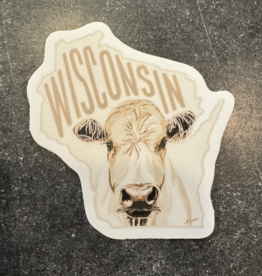 Kinden Shop Wisconsin Cow Sticker