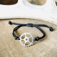 Bike Gear Leather Bracelet