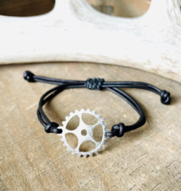 Bike Gear Leather Bracelet