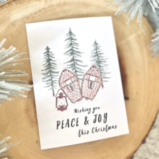 The Feral Fern Co Snowshoe Christmas Card