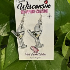 Pink Squirrel Studios Martini Earrings