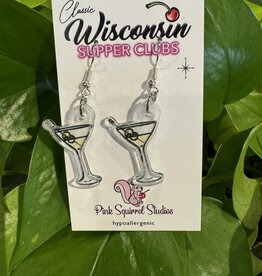 Pink Squirrel Studios Martini Earrings