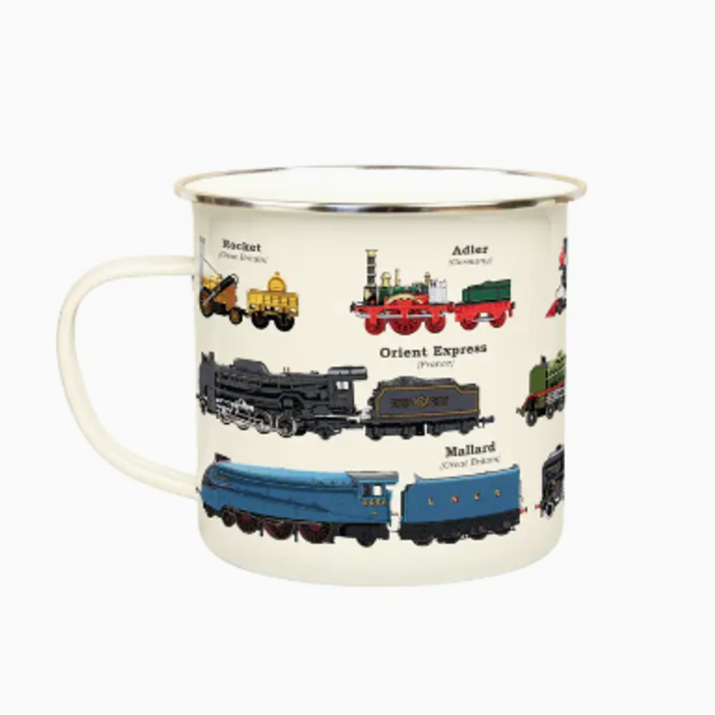 Gift Republic Enamel Mug - Trains