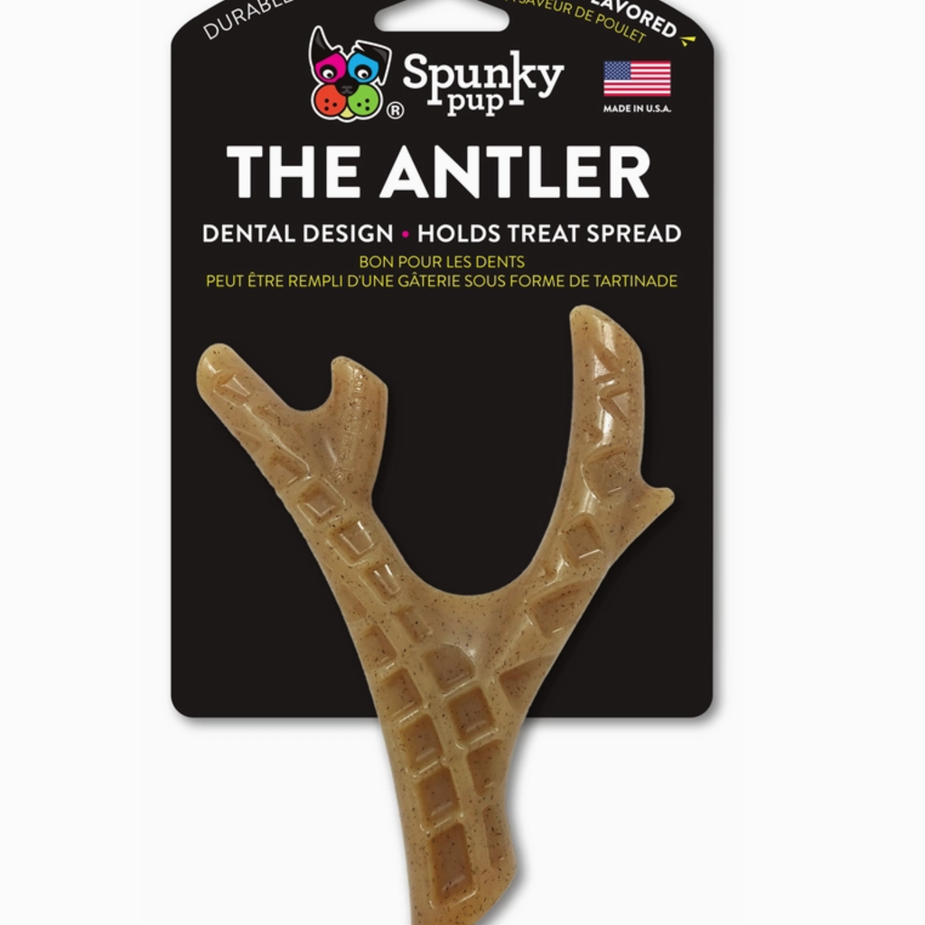 Spunky Pup Dog Toys The Antler, Elk  - Hard Chew Nylon