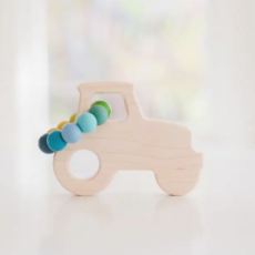 Bannor Toys - Tractor Grasping Wooden Baby Toy with Teething Beads