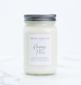 Large Mason Jar Candle - Smith & Co. Candles - Happy Place