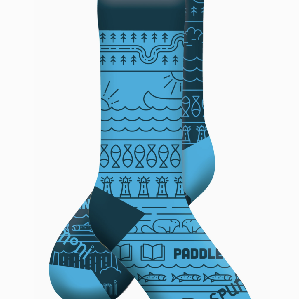 Gibbs Smith Paddle Your Canoe Socks