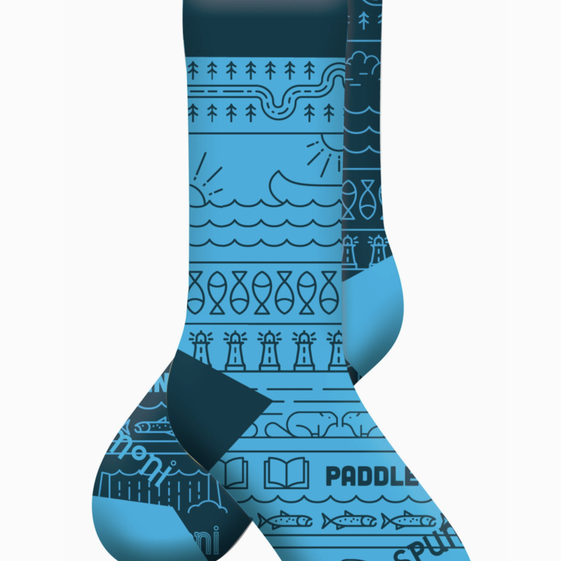 Gibbs Smith Paddle Your Canoe Socks