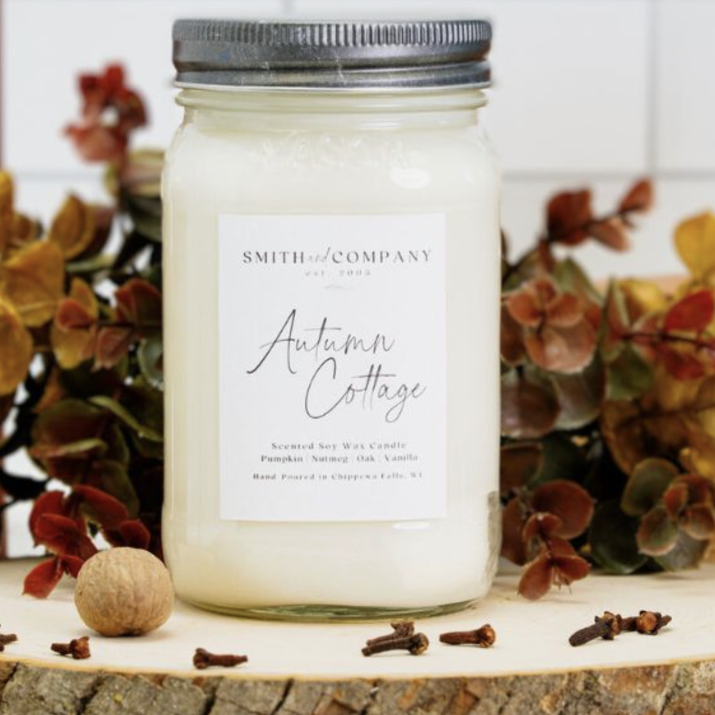 Large Mason Jar Candle - Smith & Co. Candles - Autumn Cottage