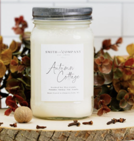 Large Mason Jar Candle - Smith & Co. Candles - Autumn Cottage