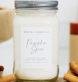 Large Mason Jar Candle - Smith & Co. Candles - Pumpkin Spice