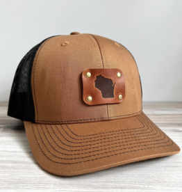 Blu Mountain Co. WI Trucker Hat Camel/Black