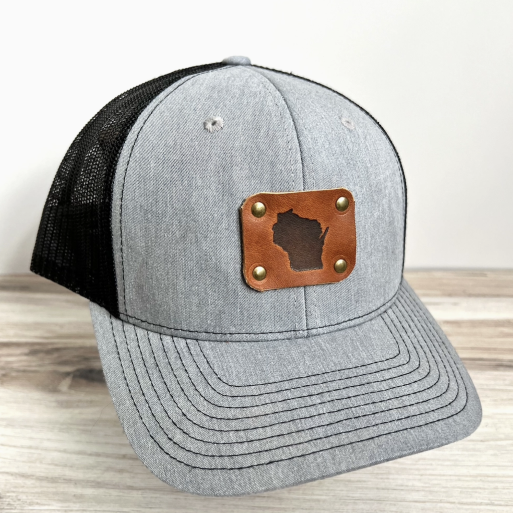 Blu Mountain Co. WI Trucker Hat Gray/Black