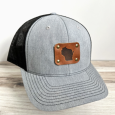 Blu Mountain Co. WI Trucker Hat Gray/Black