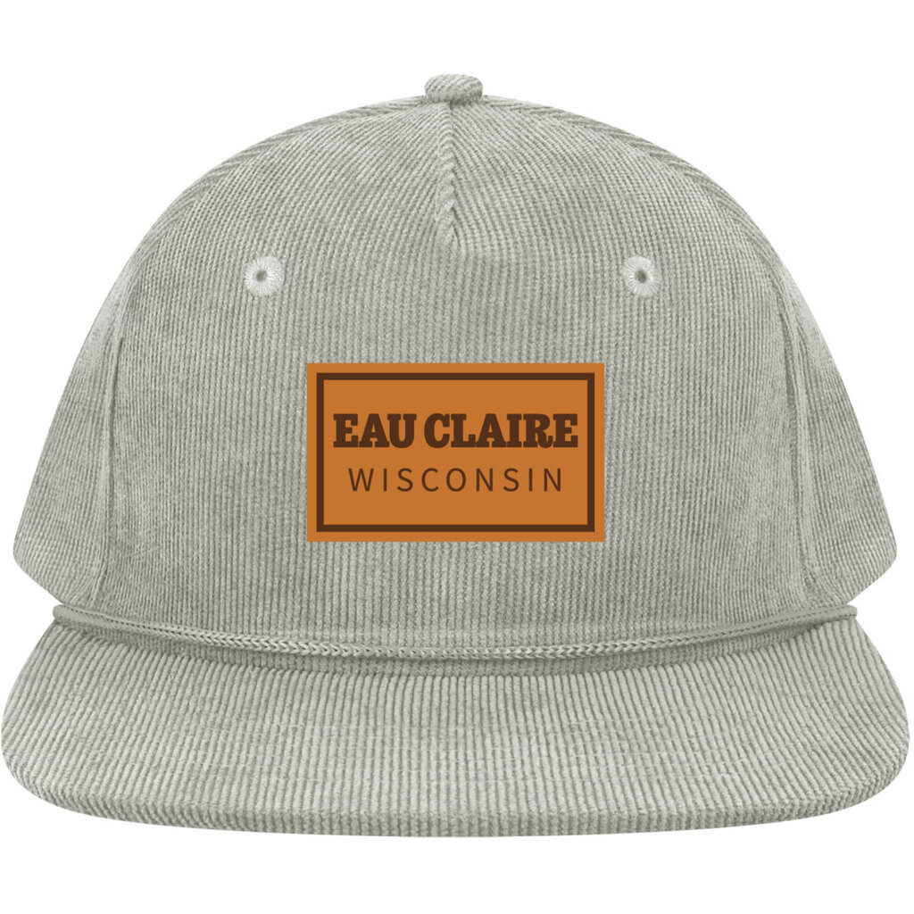 Eau Claire Corduroy Flat Brim Hat - Grey