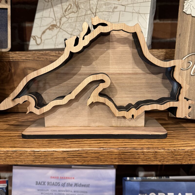 The Oaklair Woodcraft Wood Layered Agate Bank