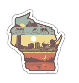 Bozz Prints Layers of Wisconsin Sticker
