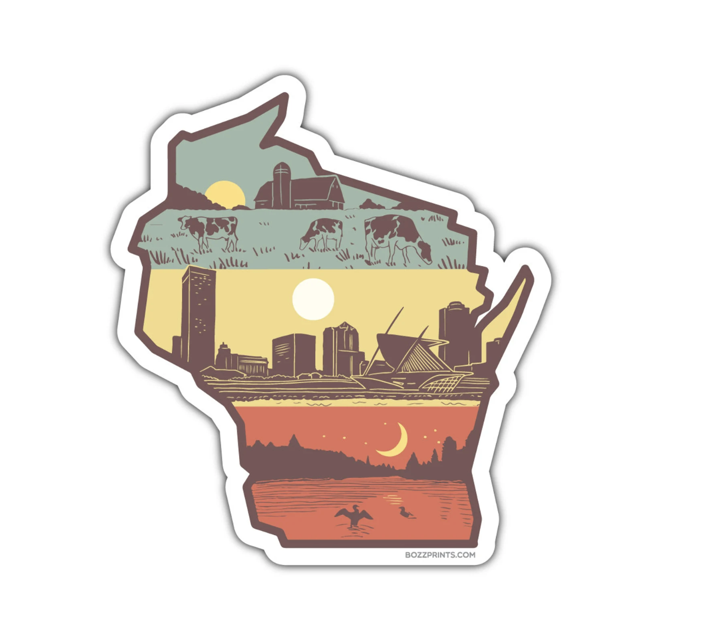 Layers of Wisconsin Sticker - The Local Store