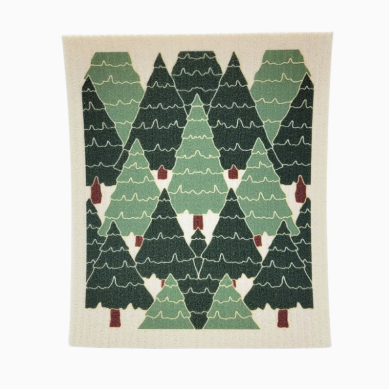Driftless Studios Swedish Dishcloth - Fresh Cut Christmas Trees