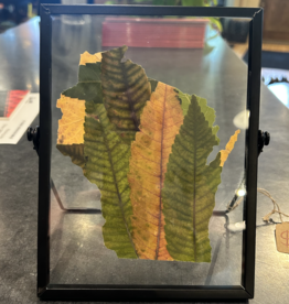 Zachariah Mumm Pressed Leaf Frame Glass (Wisconsin) - Large