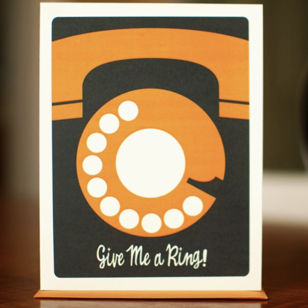 Man vs. George Designs Give Me A Ring Thinking of You Card