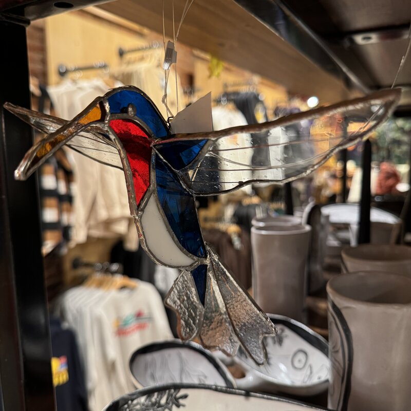 Nancy Jackson Stained Glass -  Hummingbird Large