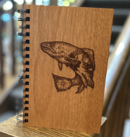 Woodchuck Wood Spiral Journal - Fish (Mahogany)