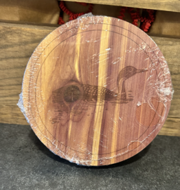 Woodchuck Wood Round Coaster Set - Loon (Cedar)