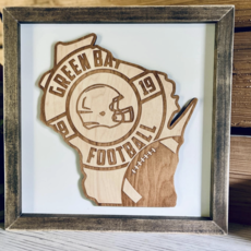 Wisconsin Packers Wood Sign - White Background
