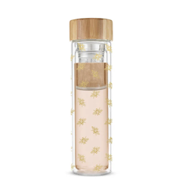 Bee Glass Travel Infuser Mug