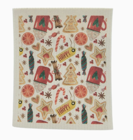 Driftless Studios Swedish Dishcloth - Christmas Cookies & Hot Cocoa