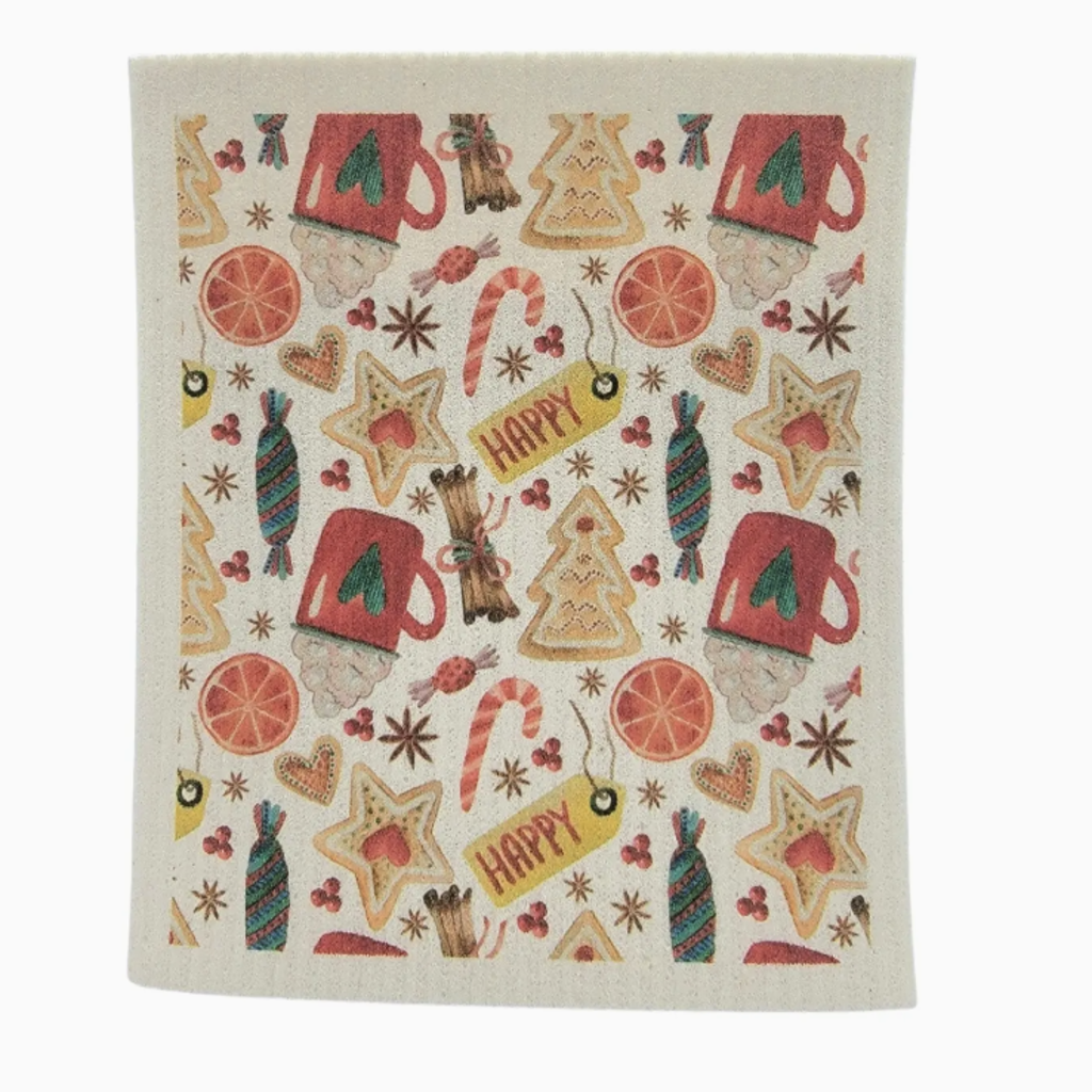 Driftless Studios Swedish Dishcloth - Christmas Cookies & Hot Cocoa
