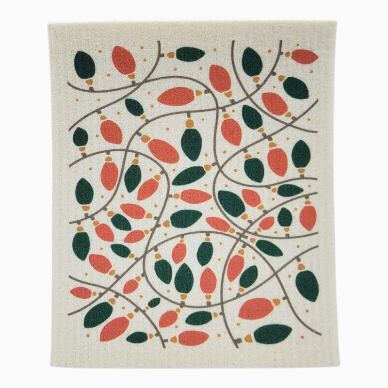 Driftless Studios Swedish Dishcloth - Christmas Lights