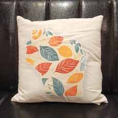 Eau Claire Wisconsin Leaf Pillow