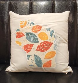 First & Foremost Eau Claire Wisconsin Leaf Pillow
