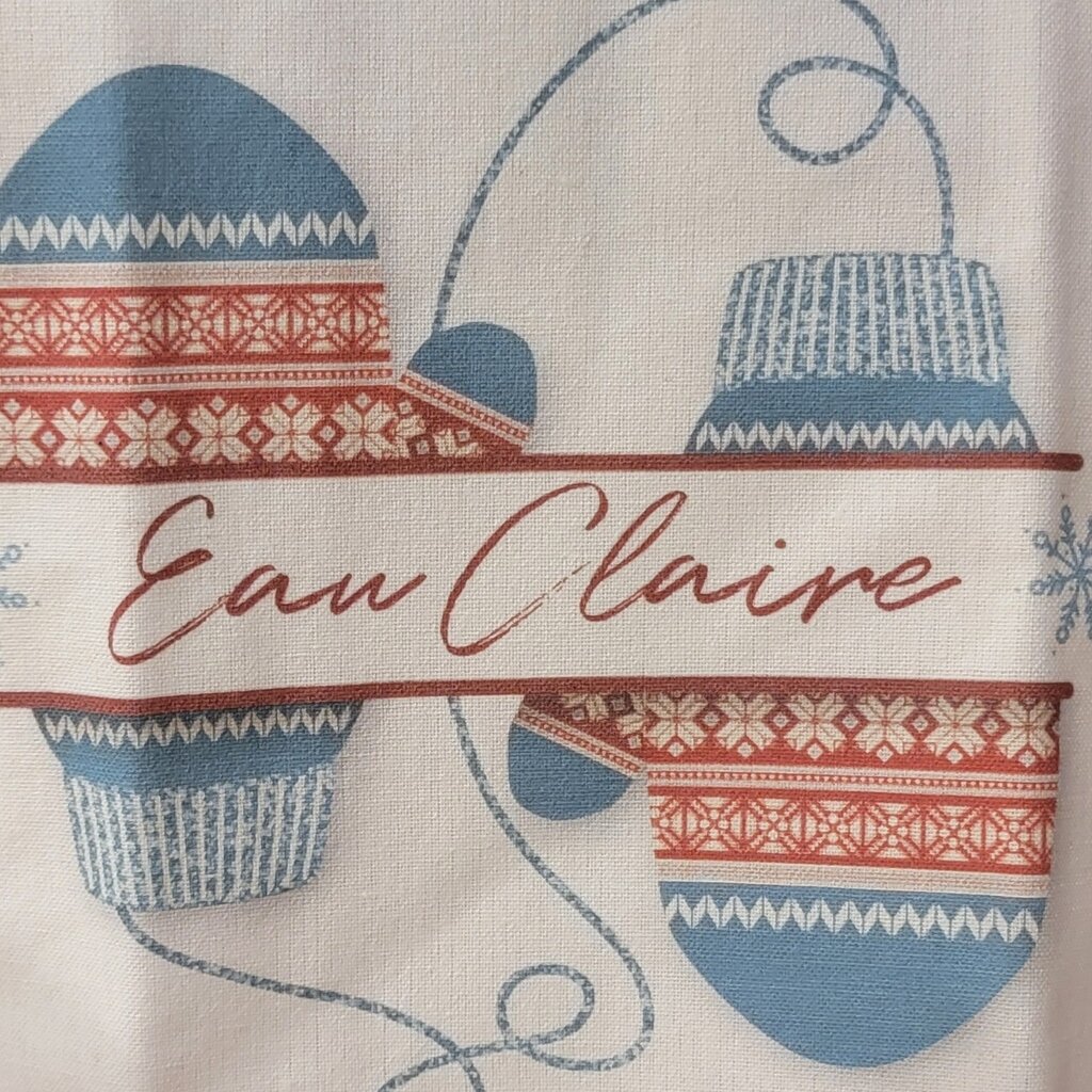 First & Foremost Red Mittens W/ Eau Claire Kitchen Towel